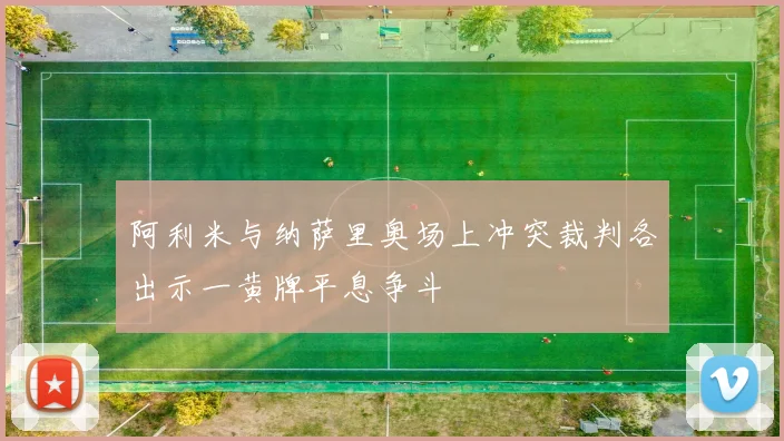 阿利米与纳萨里奥场上冲突裁判各出示一黄牌平息争斗